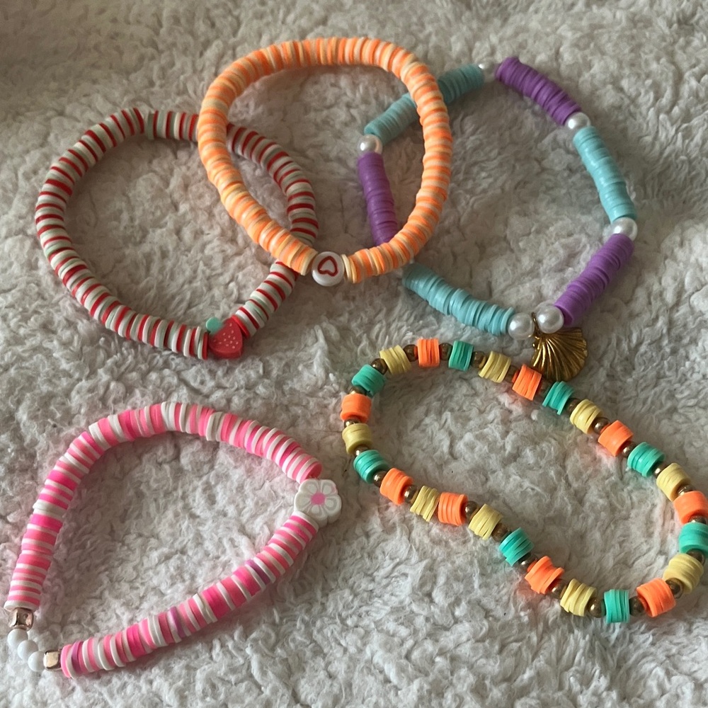Vibrant Kids Beaded Bracelet Set